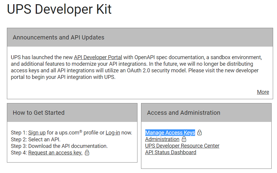 UPS Courier Configuration – Instructions manual easySales